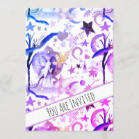 *~* Fantasy Fairy Moon Sky Baby Shower Invitation