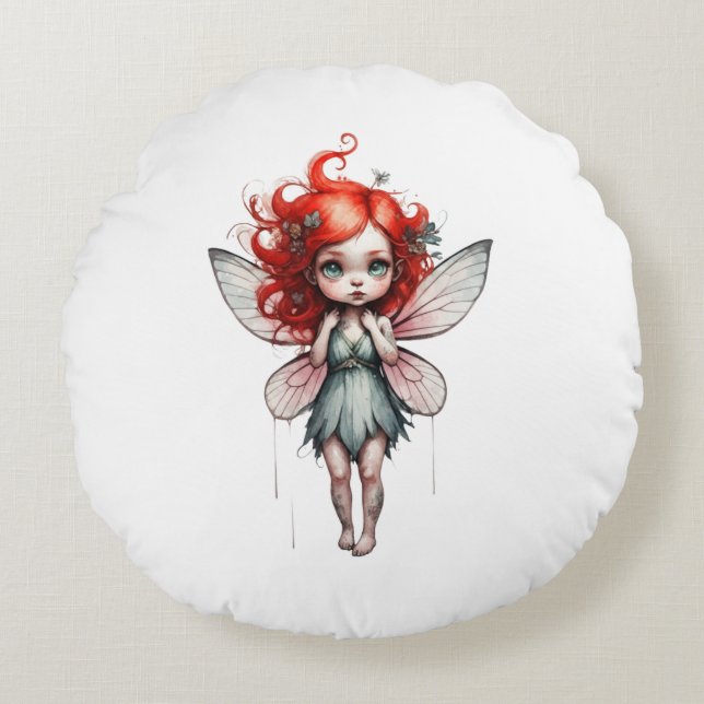 fantasy fairy round cushion (Front)