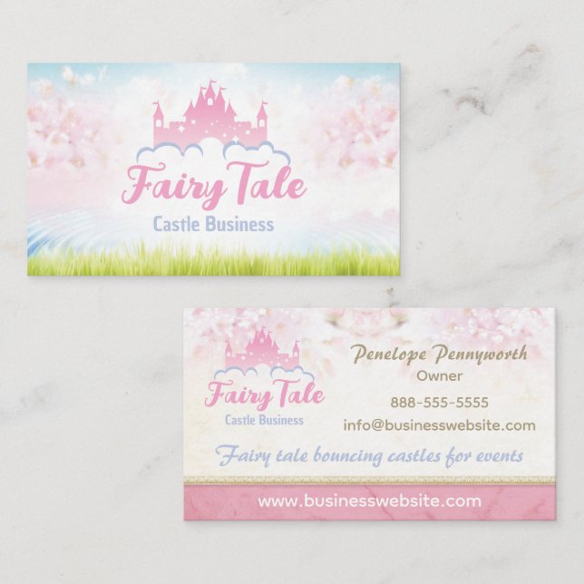 Fantasy Fairy Tale Castle Business Card (Front/Back)