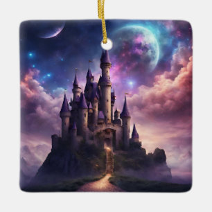 Fantasy Fairy Tale Castle Ceramic Ornament
