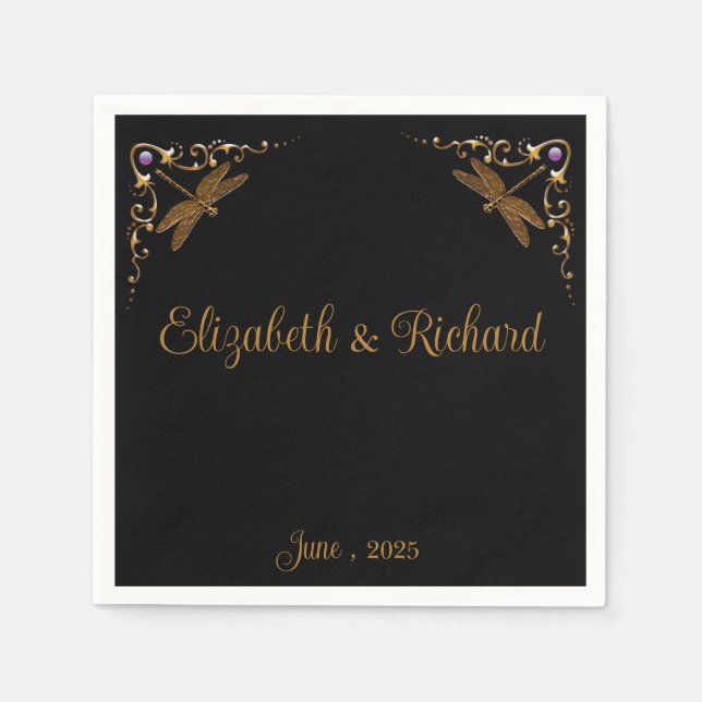 Fantasy Fairy Tale Wedding Napkin (Front)