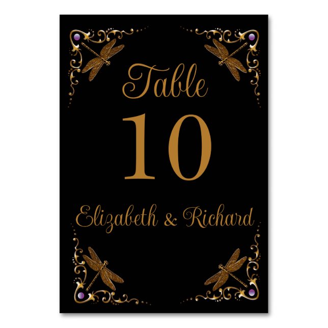 Fantasy Fairy Tale Wedding Table Number Table Card (Front)