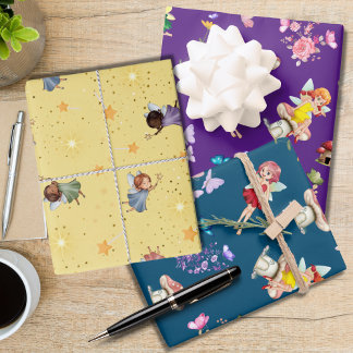 Fantasy Fairy Themed Collection Wrapping Paper Sheet