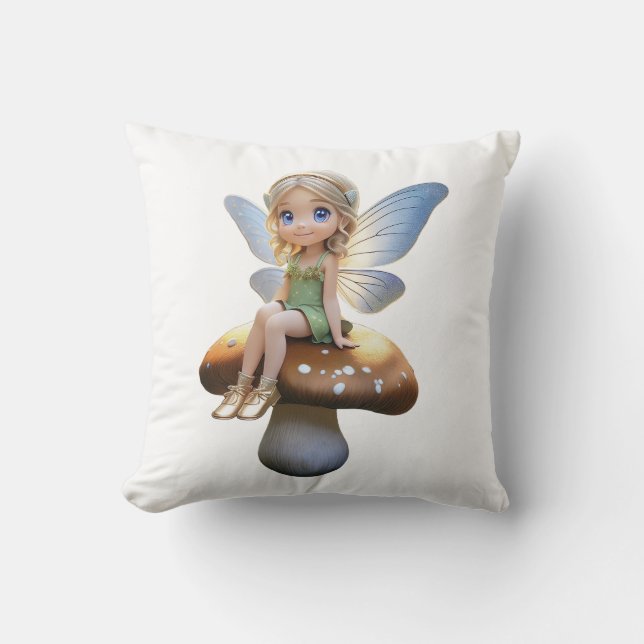 Fantasy Fairy Throw Pillow (Front)