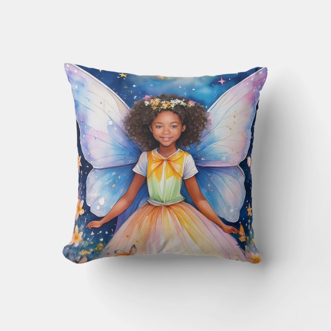 Fantasy Fairy Throw Pillow (Front)