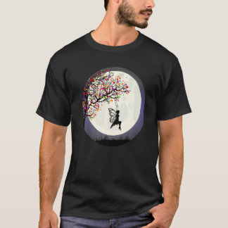 Fantasy Fairy Tree Fairy Moon Fairy Swing T-Shirt