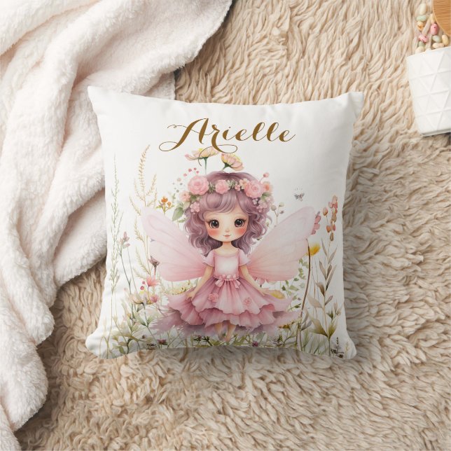 Fantasy Fairy wildflower pastel  Cushion (Blanket)