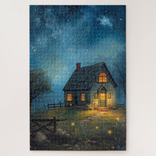 Fantasy Farmhouse Nighttime Jigsaw Puzzle