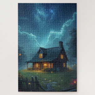 Fantasy Farmhouse Nighttime Jigsaw Puzzle