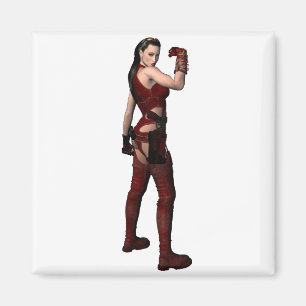 fantasy female action heroine magnet