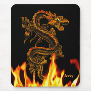 Fantasy Fire Dragon Mouse Pad