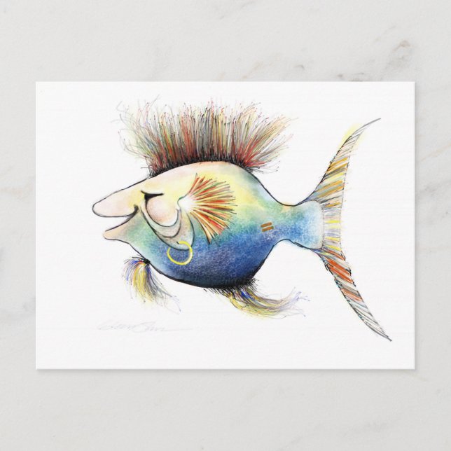 Fantasy Fish: Cod Stewart Postcard (Front)