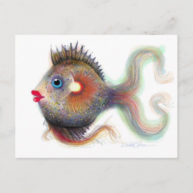 Fantasy Fish: Fancy Post Cards (Front)