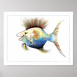 Fantasy Fish Poster: Cod Stewart Poster