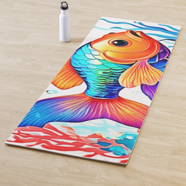 Fantasy Fish Scene Design Yoga Mat (In Situ)