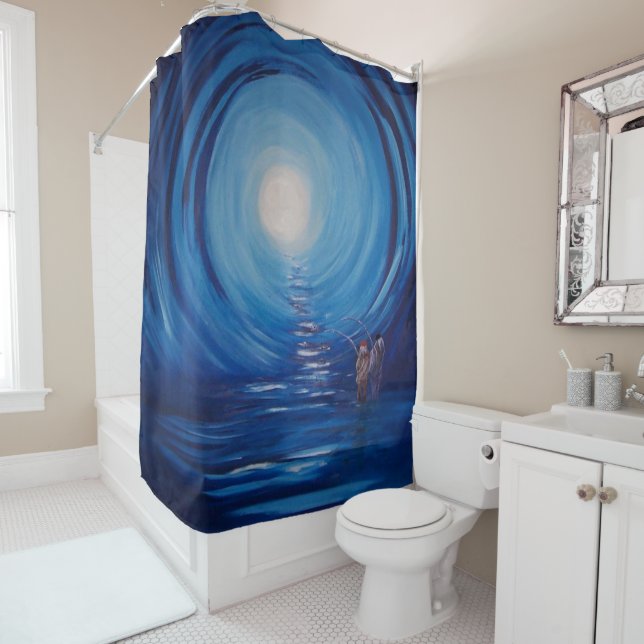Fantasy Fishing Shower Curtain (In Situ)