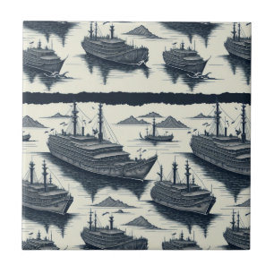fantasy fleet ceramic tile