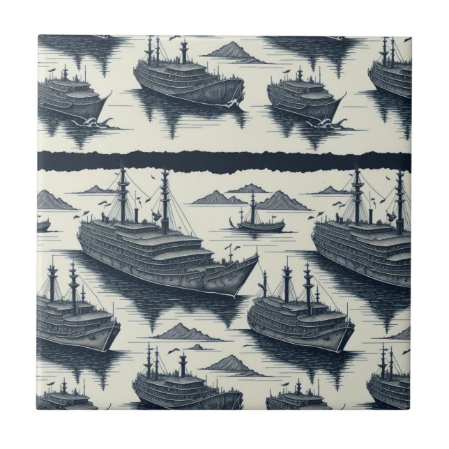 fantasy fleet ceramic tile (Front)
