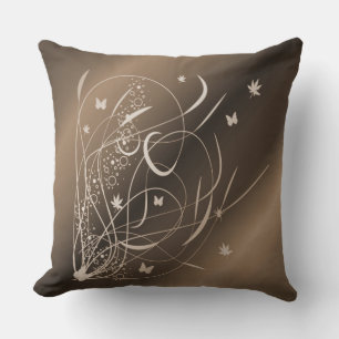 fantasy floral pattern cushion