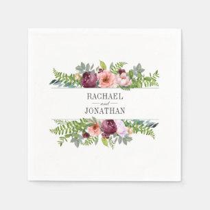 Fantasy Floral Wedding Napkin