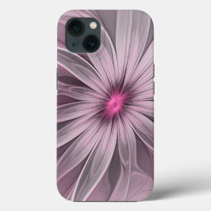 Fantasy Flower Abstract Plum Floral Fractal Art iPhone 13 Case