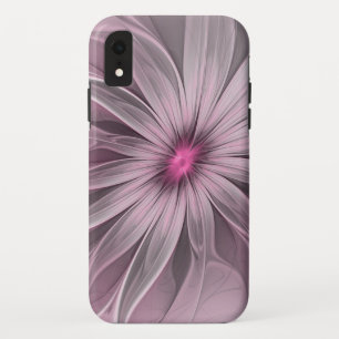 Fantasy Flower Abstract Plum Floral Fractal Art iPhone XR Case