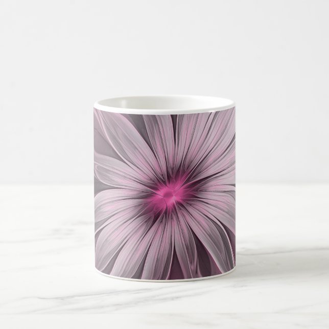 Fantasy Flower Abstract Plum Floral Fractal Art Coffee Mug (Center)