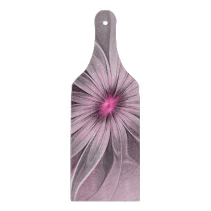Fantasy Flower Abstract Plum Floral Fractal Art Cutting Board