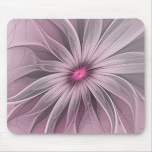 Fantasy Flower Abstract Plum Floral Fractal Art Mouse Pad