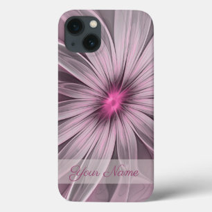 Fantasy Flower Abstract Plum Floral Fractal Name iPhone 13 Case