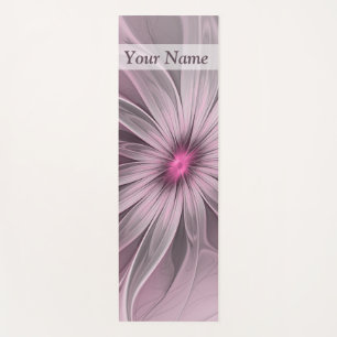 Fantasy Flower Abstract Plum Floral Fractal Name Yoga Mat