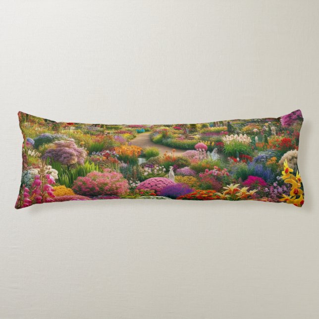 Fantasy Flower Garden Body Pillow (Front)