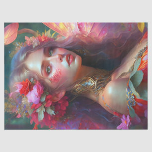 Fantasy Flower Garden Fairy Decoupage Tissue Paper