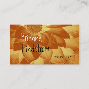 FANTASY FLOWER Gold Metallic Business Card