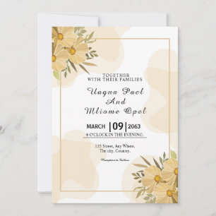 Fantasy Flower Party Card Design Template