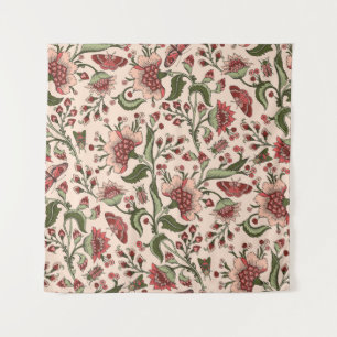 Fantasy Flowers Paisley Hand Drawn Tapestry