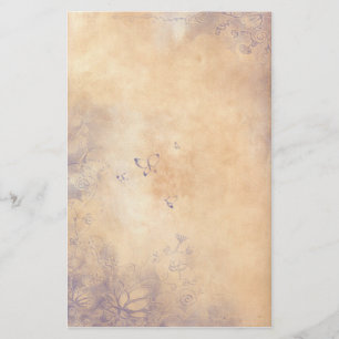 Fantasy Flowers - Purple Stationery