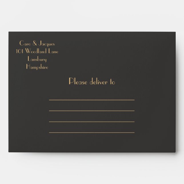 Fantasy Flowers - wedding invitation envelope (Front)