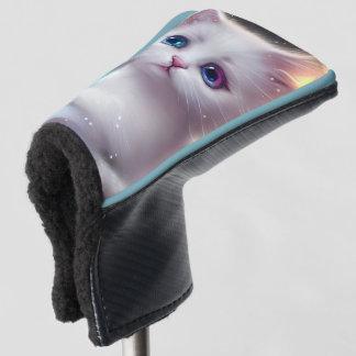 Fantasy Fluffy White Cat Golf Head Cover