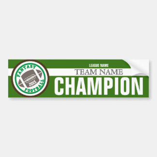 Fantasy Football Champion Banner Bumper Sticker