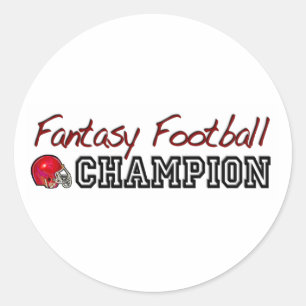 Fantasy Football Champion Classic Round Sticker