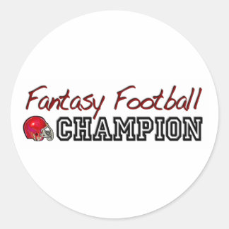 Fantasy Football Champion Classic Round Sticker