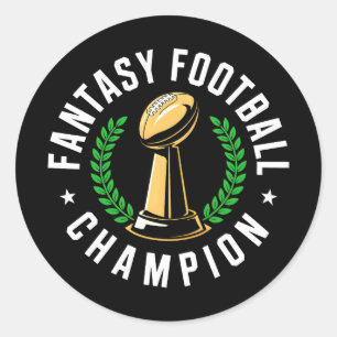 Fantasy Football Champion Classic Round Sticker