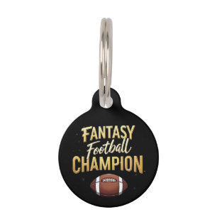 Fantasy Football Champion Dominate Like A Pro Pet Tag