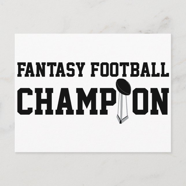 Fantasy Football Champion Postcard (Front)