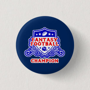 Fantasy Football Champion Shield 3 Cm Round Badge