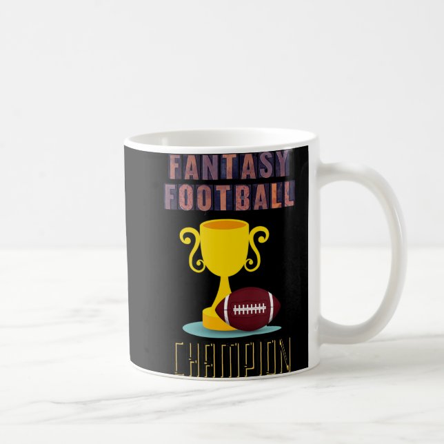 Fantasy Football Champion Trophy Winner  Coffee Mug (Right)