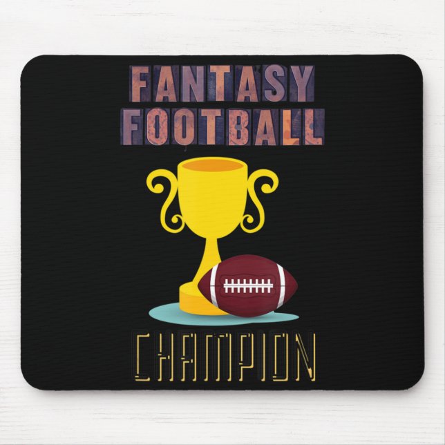 Fantasy Football Champion Trophy Winner  Mouse Pad (Front)