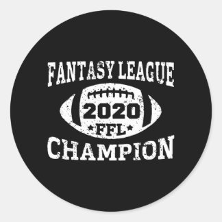 fantasy football classic round sticker