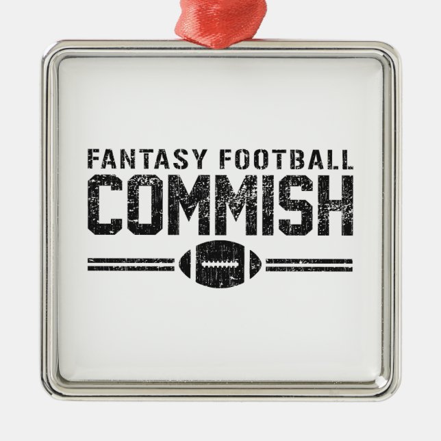 Fantasy Football Commish Metal Ornament (Front)